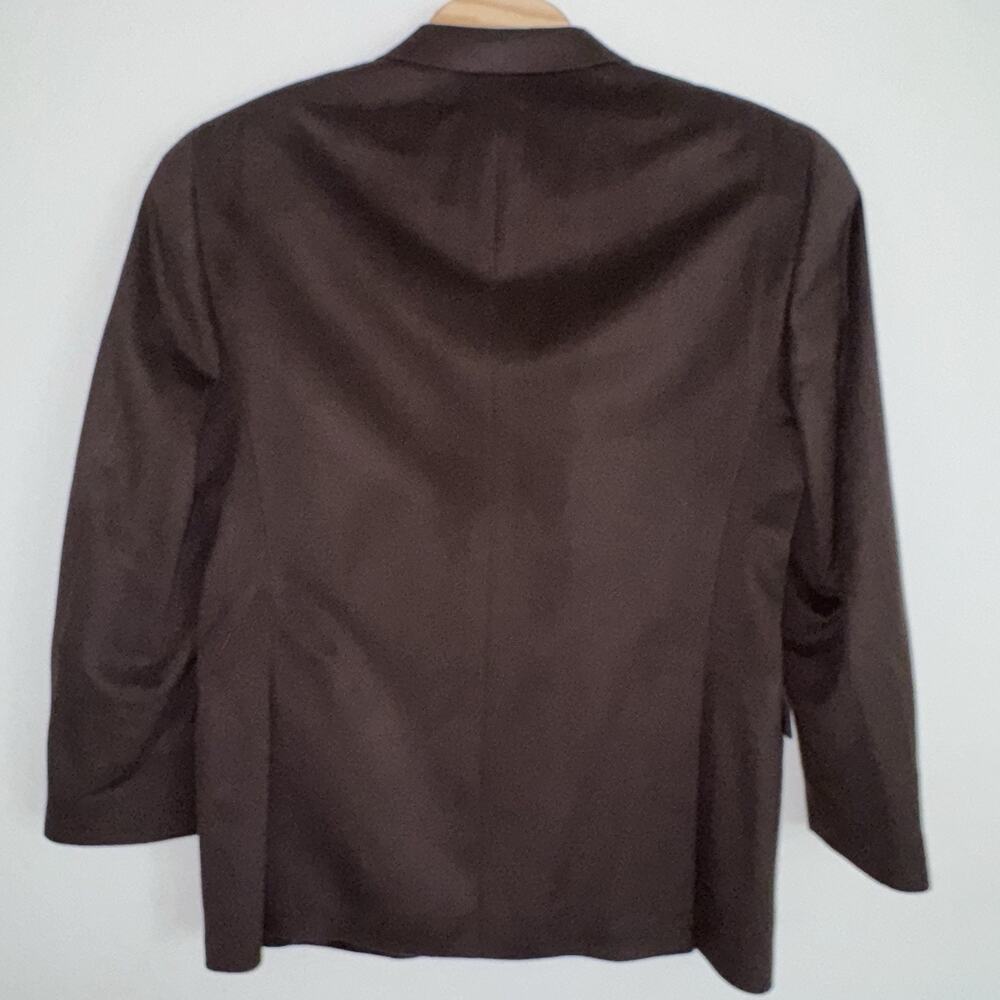 Mens Arnold Brant Cashmere Blazer Chocolate Brown Casual 3 Button 44 Long - Picture 2 of 10